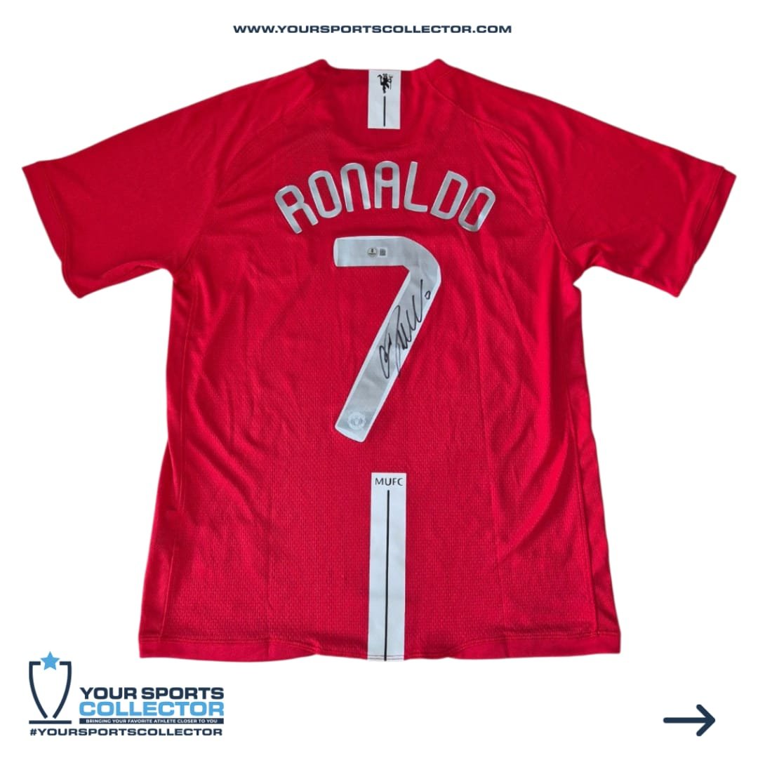 Cristiano Ronaldo Signed Champions League Final Manchester United Jersey