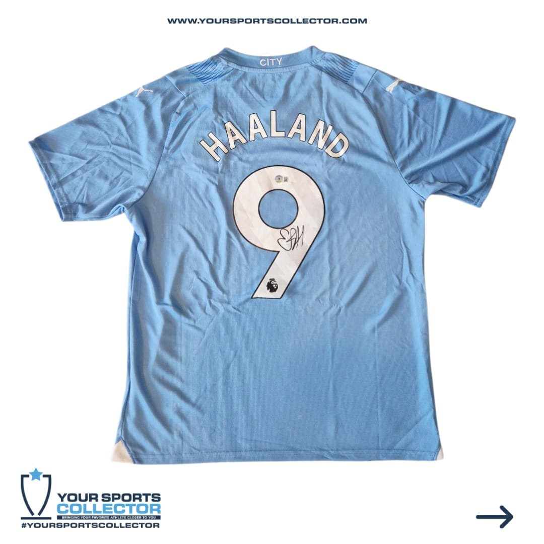 Erling Haaland Signed 2023/2024 Manchester City Jersey
