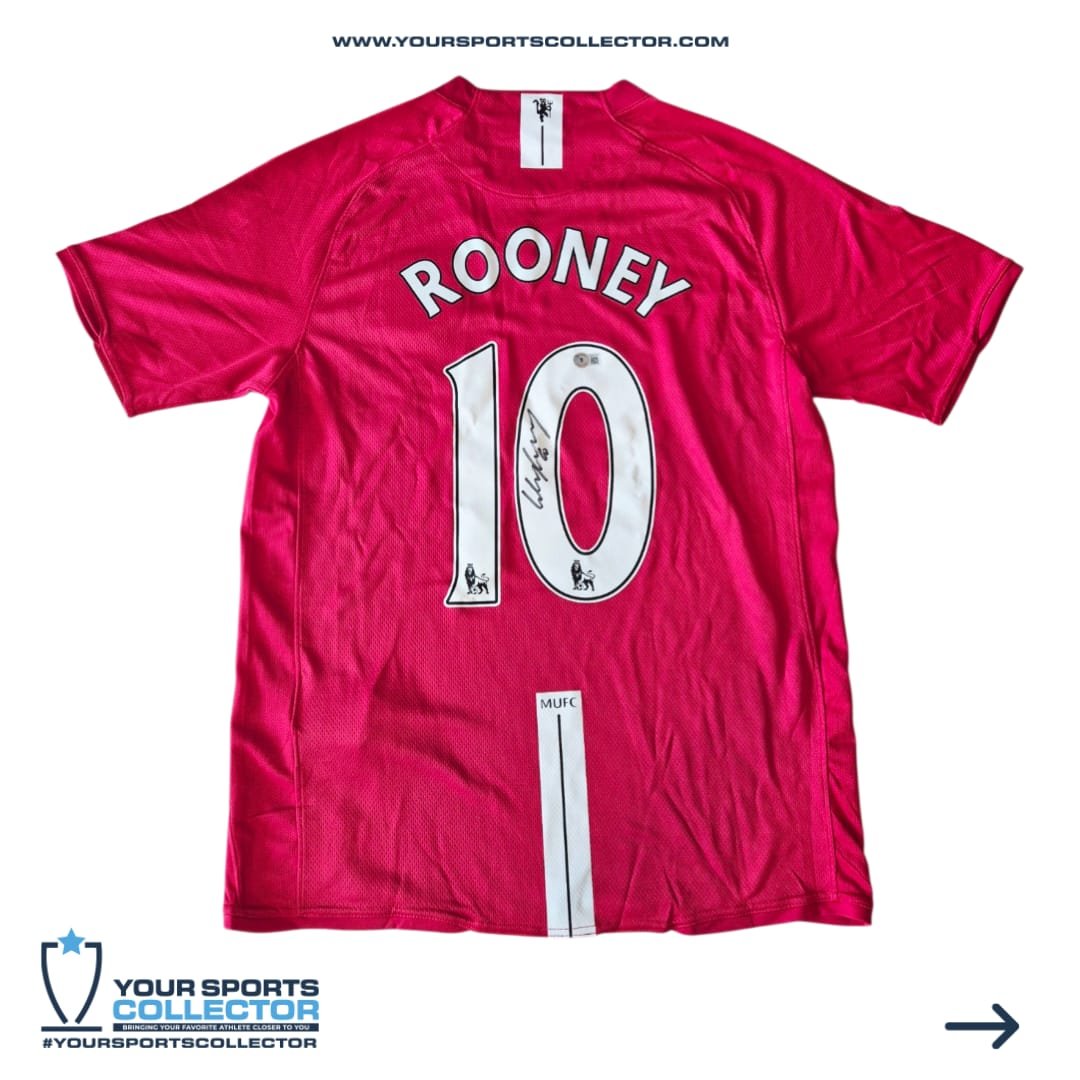 Wayne Rooney Signed 2007/2008 Manchester United Jersey