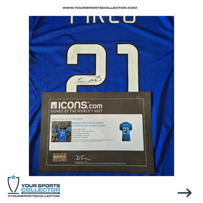 Andrea Pirlo Signed 2014/2015 Away Juventus Jersey - Image 3