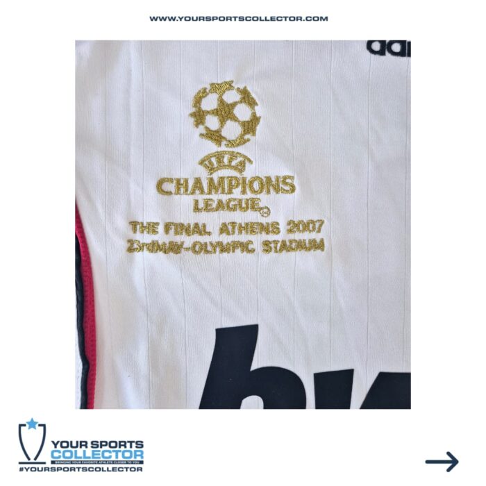 Paolo Maldini Signed 2007 AC Milan Champions League Final Jersey - Image 4
