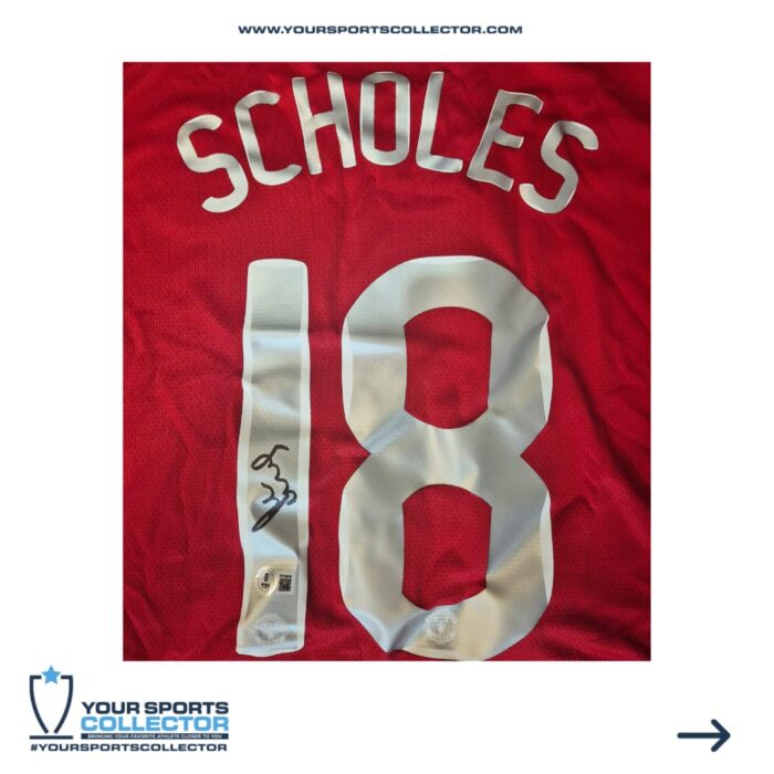 Paul Scholes Signed 2007-2008 Manchester United Jersey - Image 3