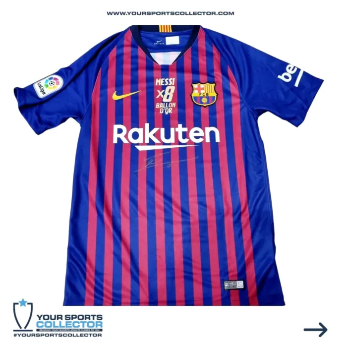 Lionel Messi Signed Barcelona Limited Edition Ballon D'or Jersey