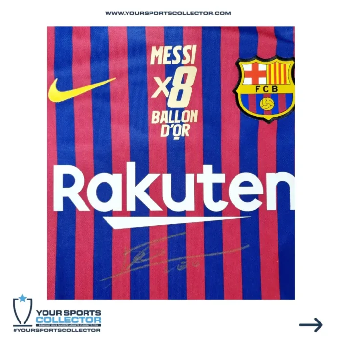 Lionel Messi Signed Barcelona Limited Edition Ballon D'or Jersey - Image 2
