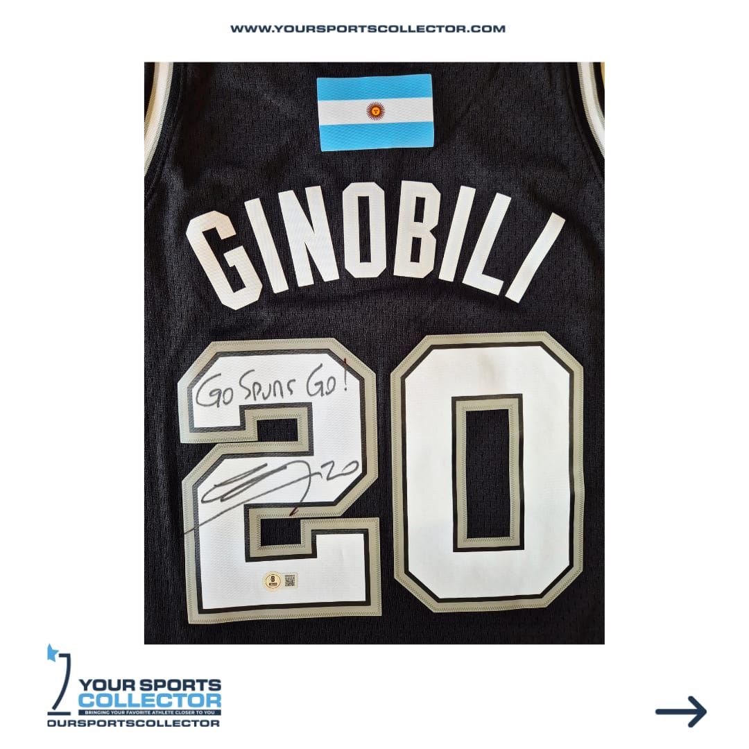 Manu Ginobili Signed Special Edition San Antonio Spurs Jersey - Image 3