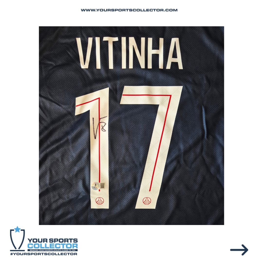 Vitinha Signed Paris Saint Germain Jersey - Image 3