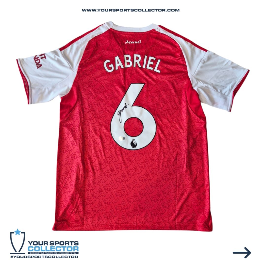 Gabriel Magalhães Signed Arsenal Jersey