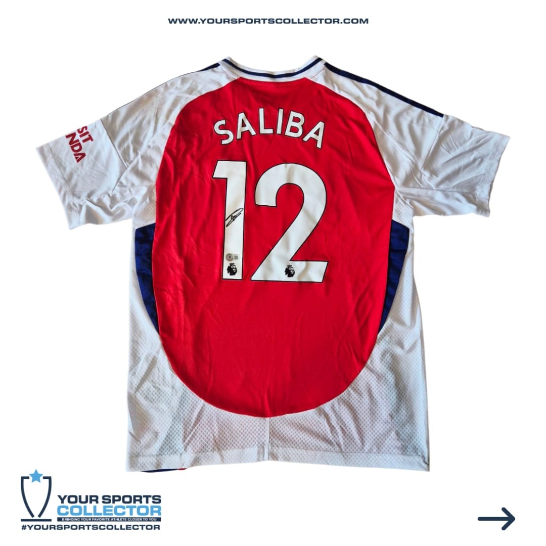 William Saliba Signed Arsenal Jersey