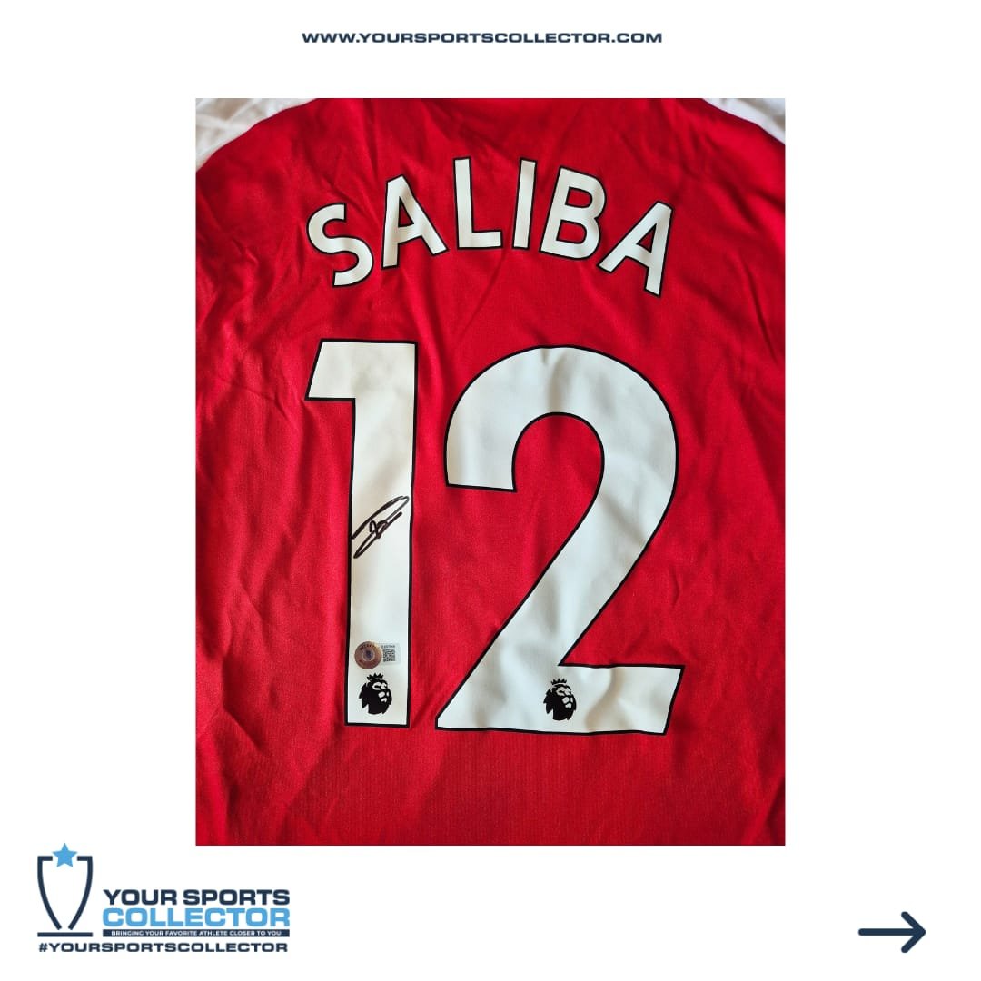 William Saliba Signed Arsenal Jersey - Image 3