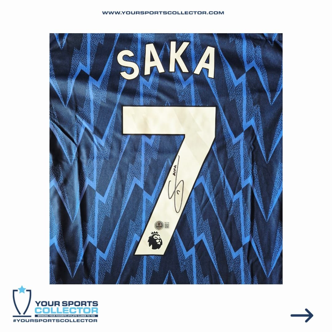 Bukayo Saka Signed 2025/2026 Arsenal Away Jersey - Image 3