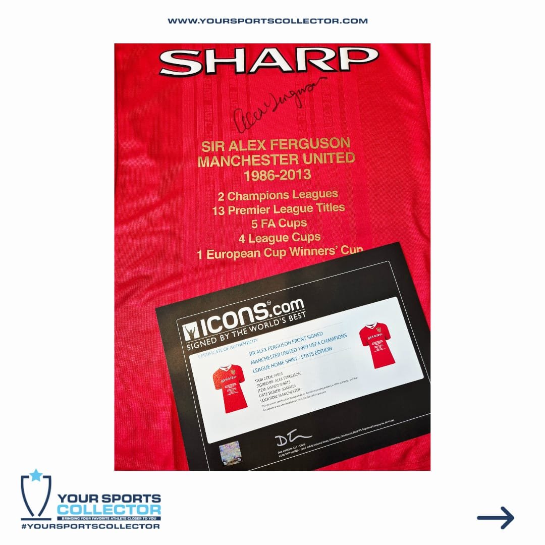 Alex Ferguson Signed Manchester United Career Achievements Jersey - Image 3